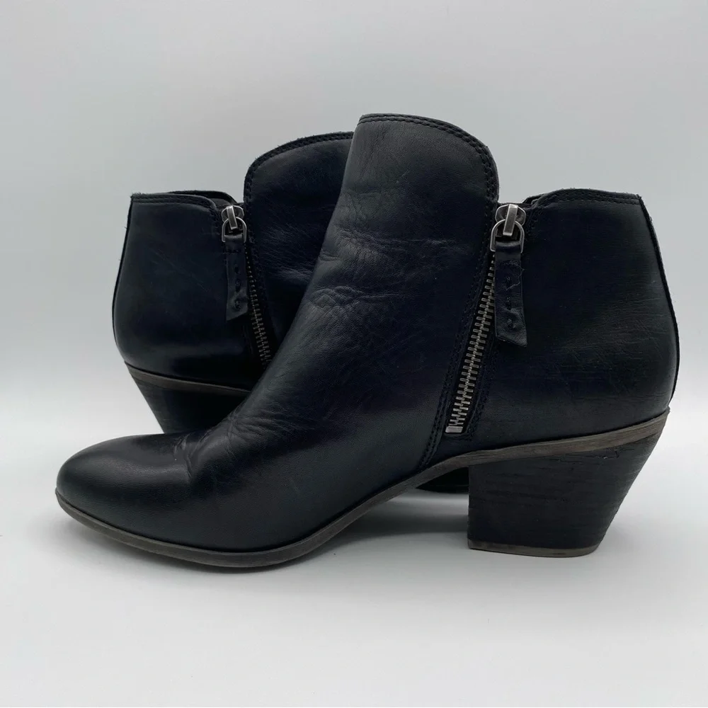 Frye Judith Leather Double Zip Up Ankle Women's Black Booties  -  Size: 10M - Picture 8 of 15